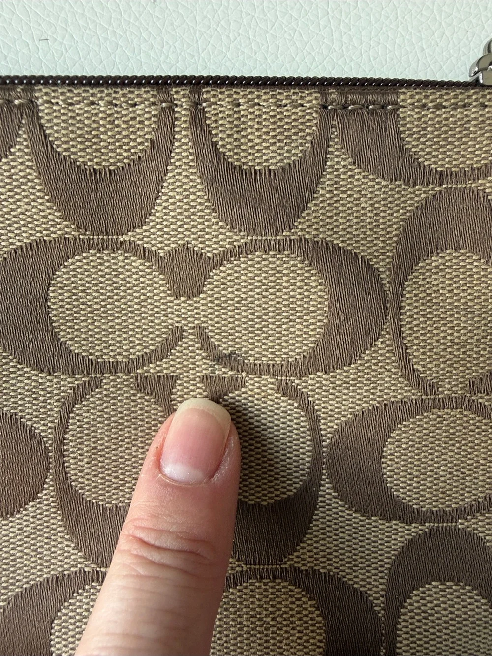 Coach wristlet brown